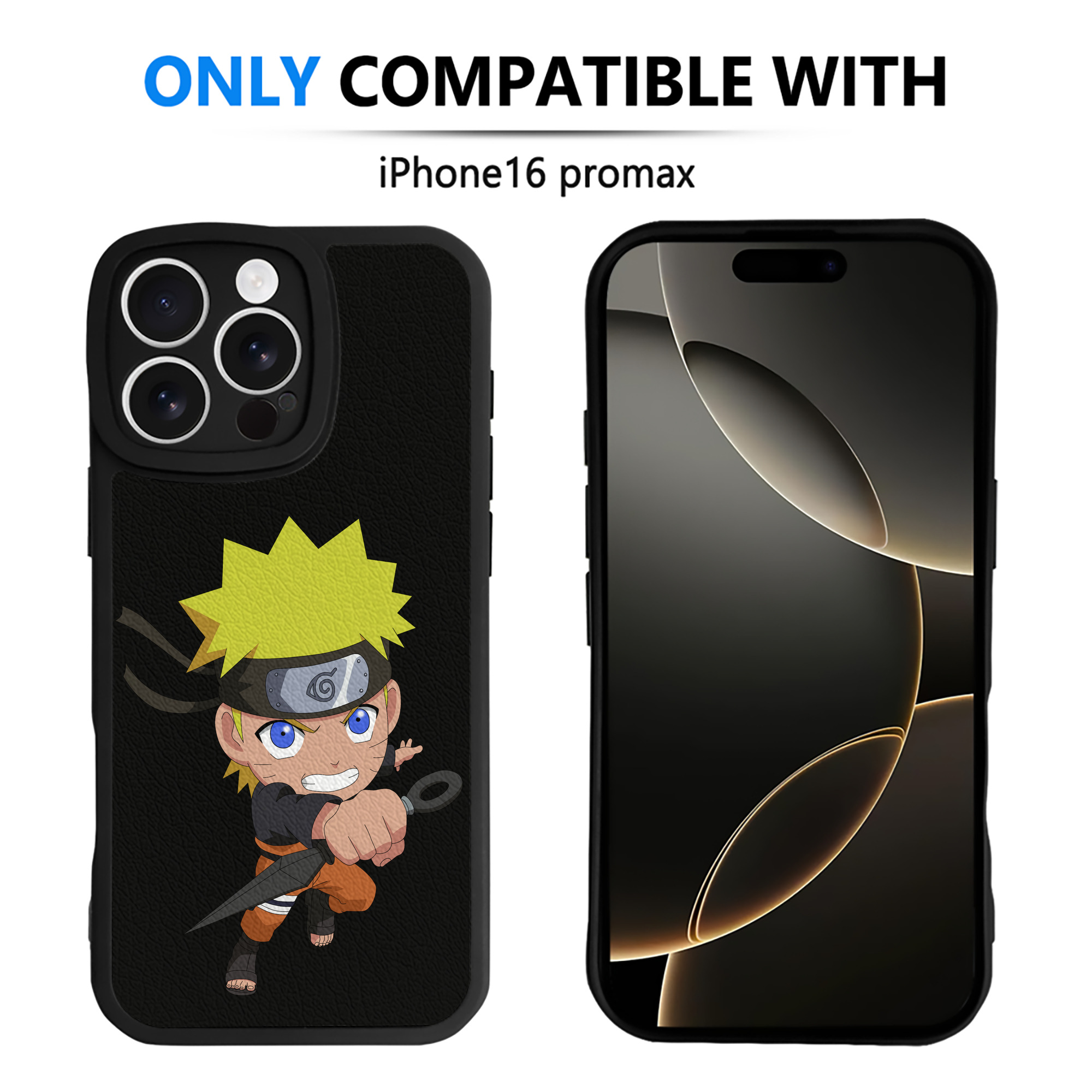 （画像用） NARUTO -ナルト- うずまき ナルト Uzumaki Naruto 【iPhone 16シリーズ対応】シリコンスマホケース（レザー調） 材質：シリコン